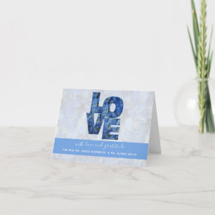 Periwinkle Blue Hydrangeas Cartões de agradeciment