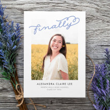 Periwinkle Finalmente Anúncio de Graduação de Foto