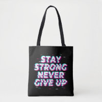 PERMANEÇA FORTE NUNCA DESISTA Bolsa Tote – Neon Gl