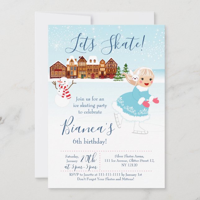 Permite o convite de aniversário de Skate (Frente)