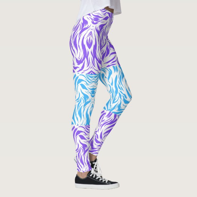 Perna de Legging com Padrão Abstrato Giratório Rox (Direita)