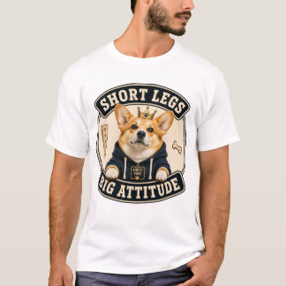 Pernas Curtas Grande Atitude Camiseta Divertida de