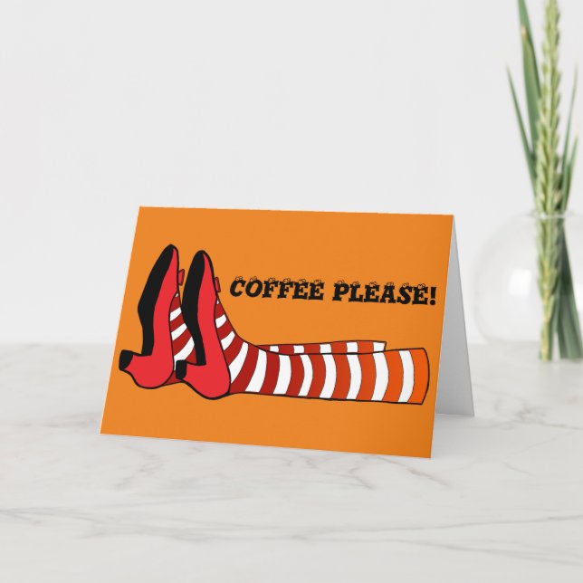 Pernas de bruxas divertidas, Cartão de Férias Folh (Frente)