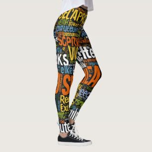"Pernas Que Falam: Leggings Personalizadas De Nuve