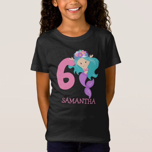 Pérola - 6 de joia do oceano - Camisa de aniversár (Frente)