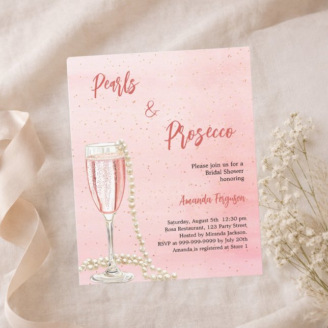 Pérola Chá de panela rosa Prosecco (Criador carregado)