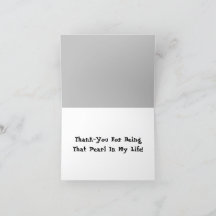 Pérola Do Seu Cartões de agradecimentos Oceânico