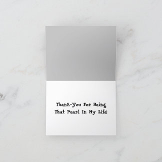 Pérola Do Seu Cartões de agradecimentos Oceânico