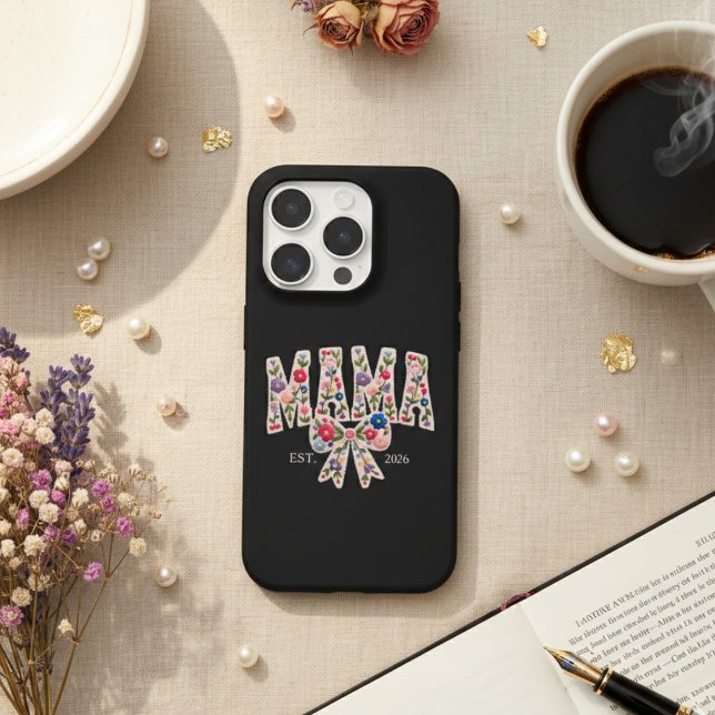 Pérola Floral Mãe Universidade Feminino Minimalist (Criador carregado)