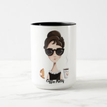 Pérolas bonito do café e caneca de café