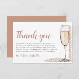 Pérolas e Cartões de agradecimentos de Chá de pane