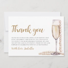 Pérolas e Cartões de agradecimentos de Chá de pane