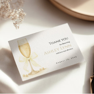 Pérolas e Cartões de agradecimentos Prosecco   Ele