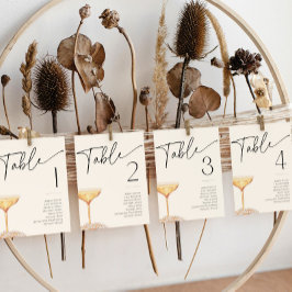 Pérolas e Cartões de nome de Mesa do Prosecco