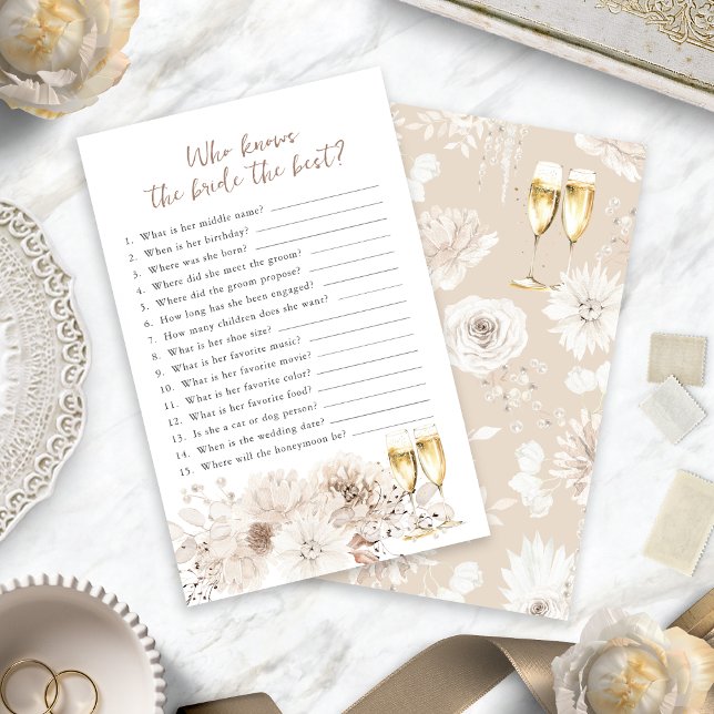 Pérolas e Prosecco Jogo de Noiva (Pearls and Prosecco Bridal Game
)