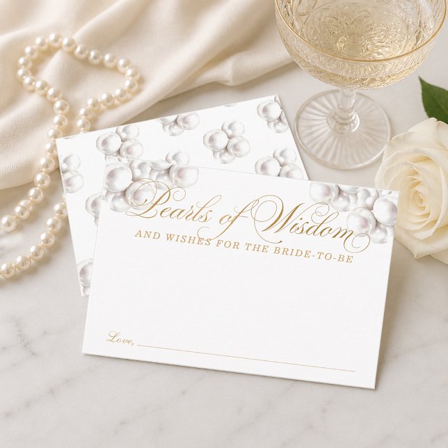 Pérolas e Prosecco Pérolas de Sabedoria Cartões de (Pearls and Prosecco Pearls of Wisdom Advice Cards)