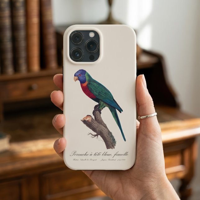 Perruche a tete bleue, femelle/Rainbow lorikeet, (Perruche a tete bleue, femelle / Rainbow lorikeet, female. iPhone Case)