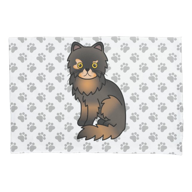 Persa Tortie Point Gatinho Fofo de Desenho & Patas (Frente)