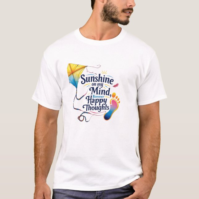 Perseguir o Sol – Camiseta Kite & Happy Vibes (Frente)