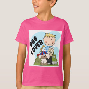 Persiga camisas e presentes louros do menino T do