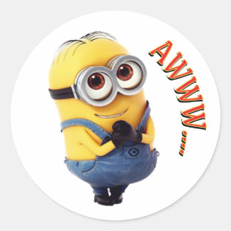 Personagem Amarelo Fofo com Óculos Adesivo | Kawai