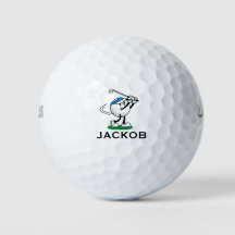 Personagem de Bola de Golfe Divertido com Nome Per