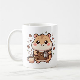 Personagem de Caneca de Café Hamster Kawaii