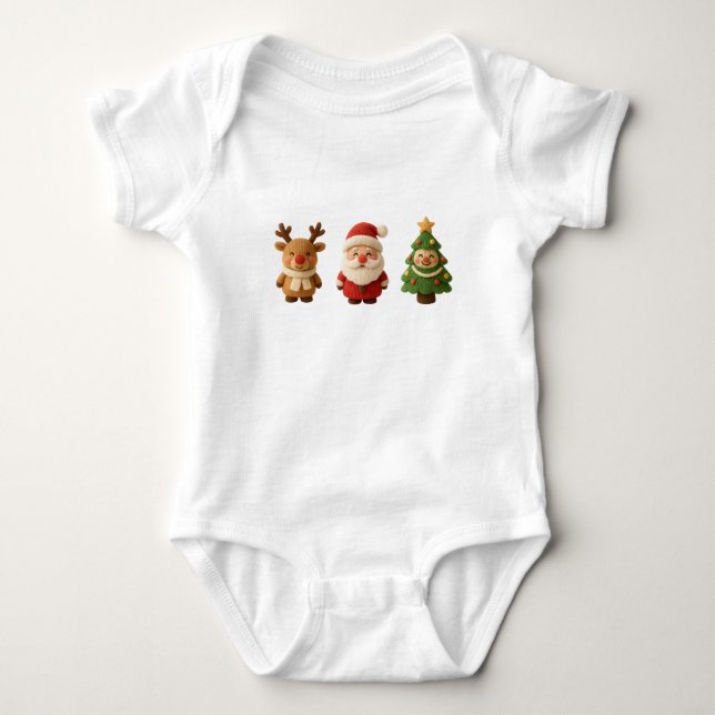 Personagem de Natal Fofo Body para Bebê – Rena (Frente)