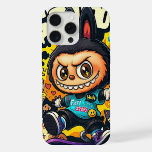 Personagem Monstro Grafite fazendo skate labubu