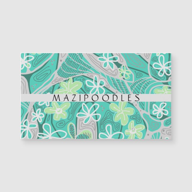 Personal Creative Floral Neuro Art Teal Green (Frente)