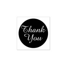 Personalidade Elegante Simples Obrigado Carimbo De