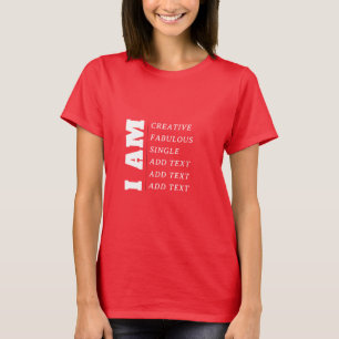 Personalidade personalizada com T-Shirt vermelho s