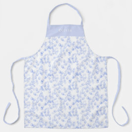 Personalised Blue Paint Strokes Pattern Apron