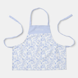 Personalised Blue Paint Strokes Pattern Apron