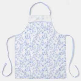 Personalised Blue Paint Strokes Pattern Apron