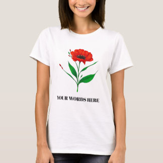Personalised flower in bloom T-Shirt