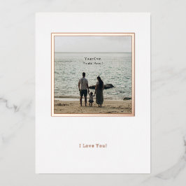 Personalised Photo Foil Valentine's Day Card.