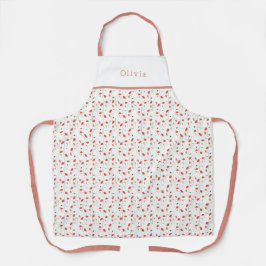 Personalised Pretty Poppy Pattern Apron