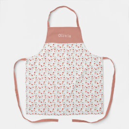 Personalised Pretty Poppy Pattern Apron