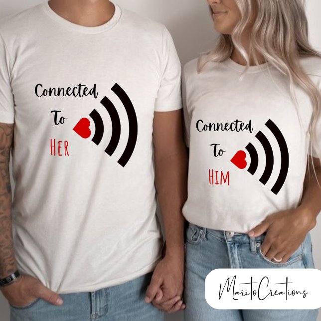 Personalised unisex love connection t-shirt (Criador carregado)