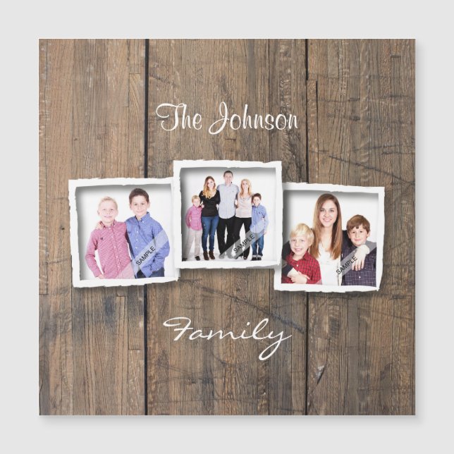 Personalização da Colagem de Fotos da Madeira Rúst (Frente)