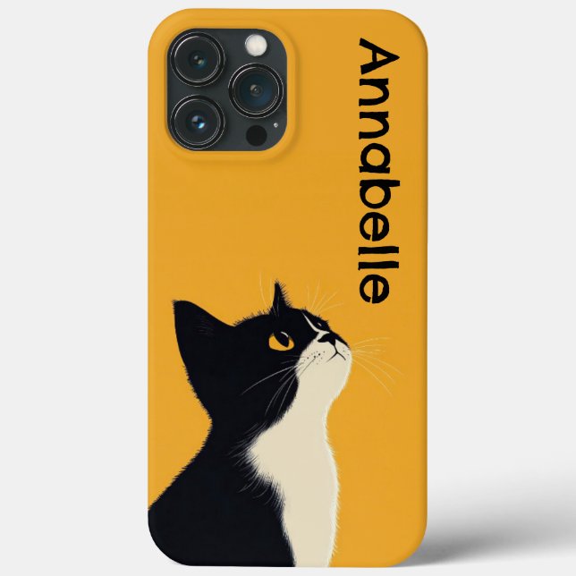 Personalização de Gato de Tuxedo Bonito (Verso)