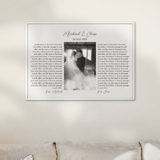Personalização de Vows Fotografias (Keep your wedding vows forever in a framed keepsake! )