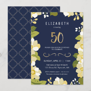 Personalização do 50º Convite de aniversário - 50º