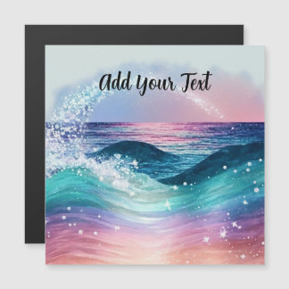 Personalizada Aquarela Azul Onda Oceânica Foto com