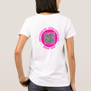 Personalizada sua camisa de código QR com texto pe