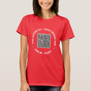 Personalizada sua camisa de código QR com texto pe