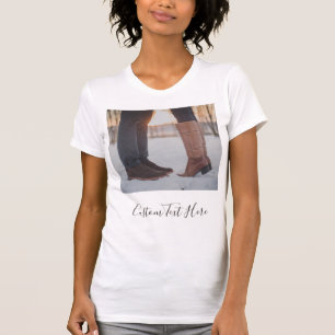 Personalizada sua camisa fotográfica com texto per