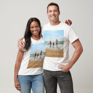Personalizada sua camisa fotográfica com texto per