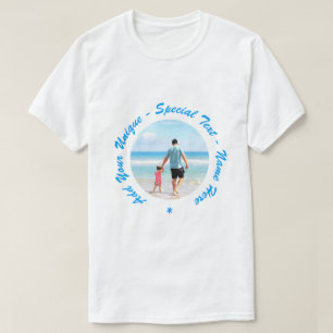 Personalizada sua camisa fotográfica com texto per
